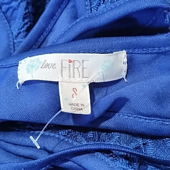 SALE...Love Fire EUC cobalt blue dress size small, Halter Top Style... - Picture 9 of 9